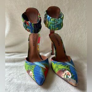 ALTUZARRA “Bird of Paradise” Printed Stiletto Pump Sz 38 New in Box